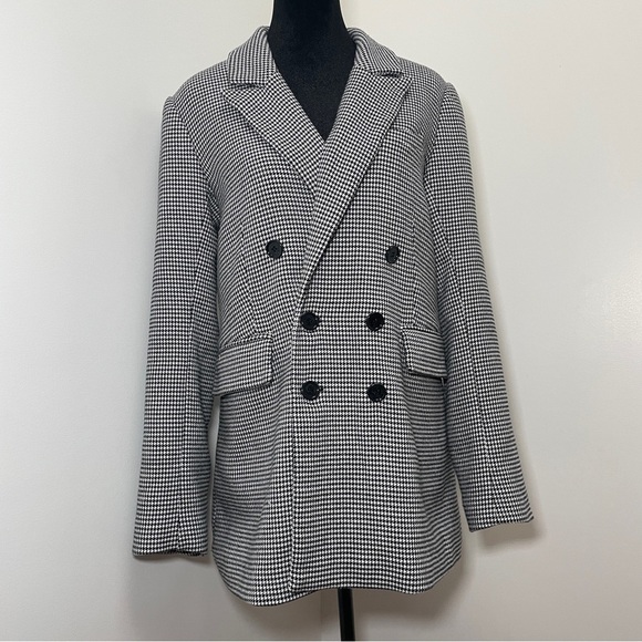 Favorite Daughter- THE PHOEBE BLAZER Black And White Houndstooth Size Medium - Picture 5 of 15